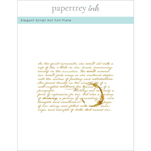 Papertrey Ink - Hot Foil Plate - Elegant Script
