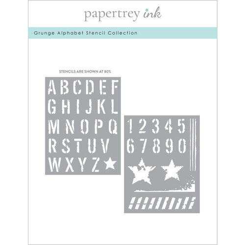 Papertrey Ink - Stencils - Grunge Alphabet