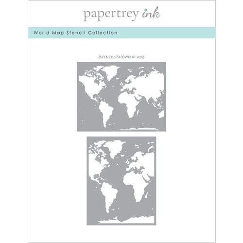 Papertrey Ink - Stencils - World Map