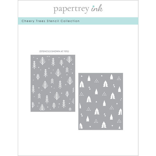 Papertrey Ink - Stencils - Cheery Trees - Set Of 2