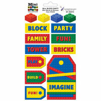 Paper Wizard - Block Party Collection - Lego - Stickers - Mini Words and Phrases