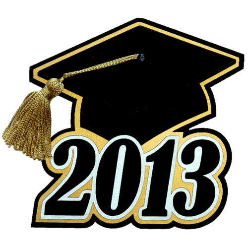 Paper Wizard - Graduation Collection - Grad Cap 2013 with Gold Tassel