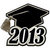 Paper Wizard - Graduation Collection - Grad Cap 2013 with Silver Tassel