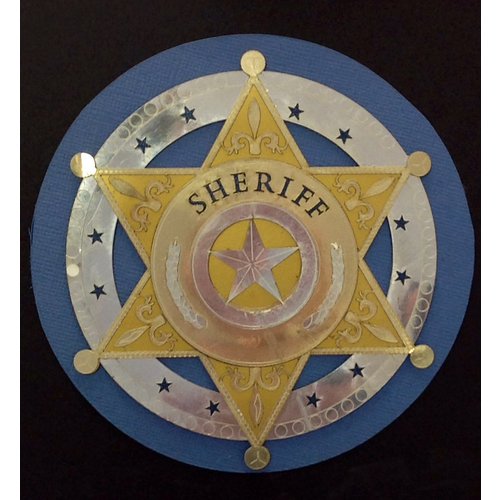 Paper Wizard - Travel Log Collection - Die Cuts - Sheriff's Badge - Gold