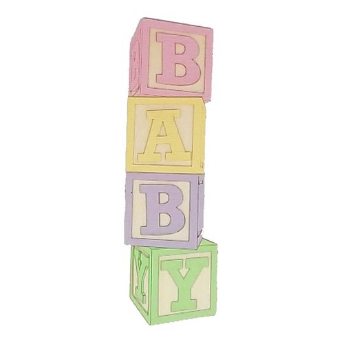 Paper Wizard - Die Cuts - Baby Blocks - Pink