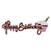 Paper Wizard - You Say Its Your Birthday Collection - Die Cuts - Happy Birthday - Frosting Title - Pink