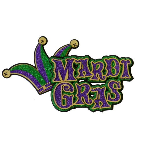 Paper Wizard - Down South Collection - Die Cuts - Mardi Gras Title