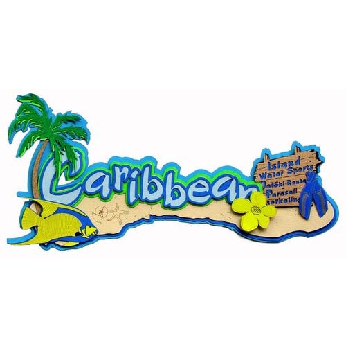 Paper Wizard - Island Paradise Collection - Die Cuts - Caribbean Title
