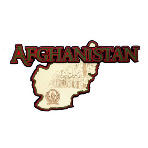 Paper Wizard - Country Maps Collection - Die Cuts - Map of Afghanistan