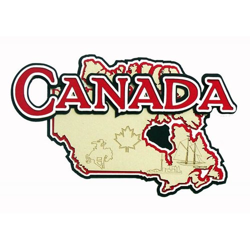 Paper Wizard - Country Maps Collection - Die Cuts - Map of Canada