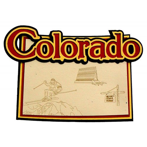 Paper Wizard - Altered States Collection - Die Cuts - Map of Colorado