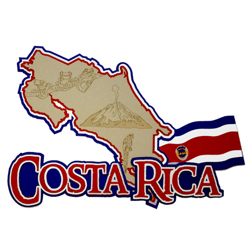 Paper Wizard - Country Maps Collection - Costa Rica