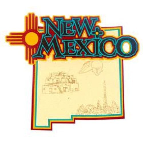 Paper Wizard - Altered States Collection - Die Cuts - Map of New Mexico
