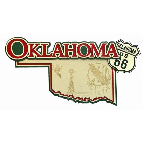 Paper Wizard - Altered States Collection - Die Cuts - Map of Oklahoma