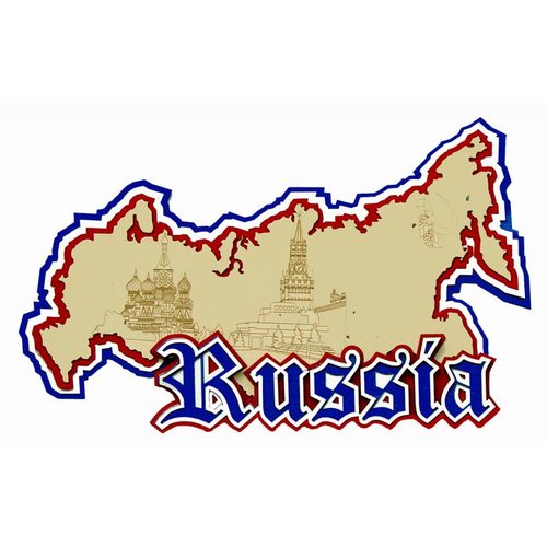 Paper Wizard - Country Maps Collection - Die Cuts - Map of Russia