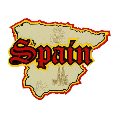 Paper Wizard - Country Maps Collection - Die Cuts - Map of Spain