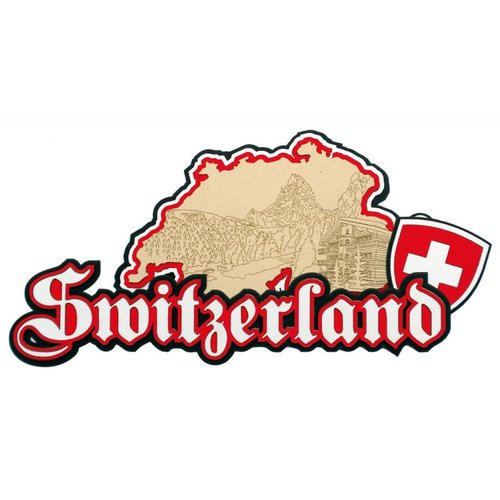Paper Wizard - Country Maps Collection - Die Cuts - Map of Switzerland