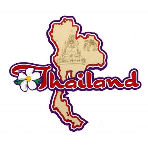 Paper Wizard - Country Maps Collection - Die Cuts - Map of Thailand
