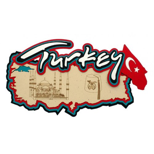 Paper Wizard - Country Maps Collection - Die Cuts - Map of Turkey