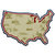 Paper Wizard - Country Maps Collection - Die Cuts - Map of United States