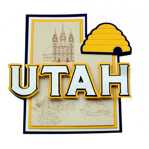 Paper Wizard - Altered States Collection - Die Cuts - Map of Utah