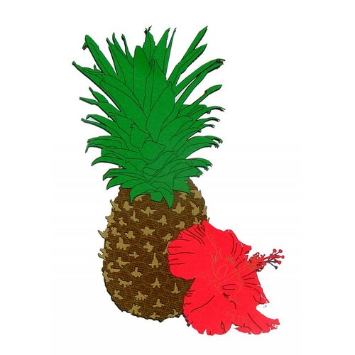 Paper Wizard - Hawaii Collection - Die Cuts - Pineapple and Hibiscus