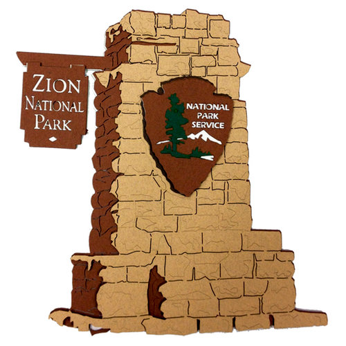 Paper Wizard - National Parks Collection - Die Cuts - Zion National Park Sign