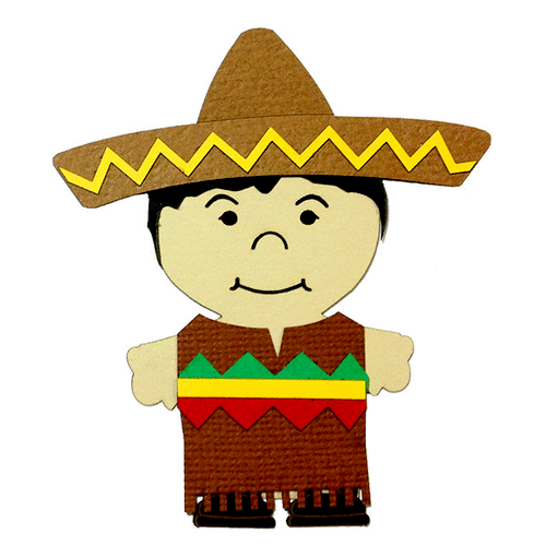 Paper Wizard - Die Cuts - Small World People - Mexico Boy