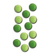 Queen and Company - Basic Brads - Round - 5mm - Greens