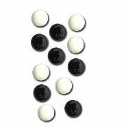 Queen and Company - Basic Brads - Round - 5mm - Blacks