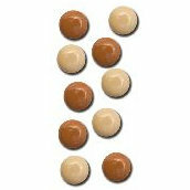 Queen and Company - Basic Brads - Round - 5mm - Browns, CLEARANCE