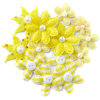Queen and Company - Blossoms - Fabric Flowers - Yellow