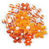 Queen and Company - Blossoms - Fabric Flowers - Orange