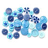 Queen and Company - Button Bouquet - Blue