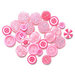 Queen and Company - Button Bouquet - Pink