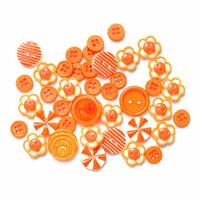 Queen and Company - Button Bouquet - Orange