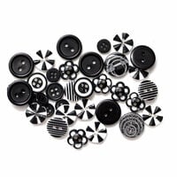 Queen and Company - Button Bouquet - Black