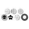 Queen and Company - Chipboard Buttons - Nightfall Black, CLEARANCE