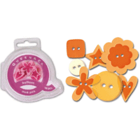 Queen and Company - Buttons - Oh Orange - 10 pieces