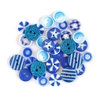 Queen and Company - Button Bouquet II - Blue