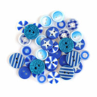 Queen and Company - Button Bouquet II - Blue