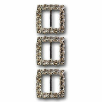 Queen and Company - Bling - Jeweled Ribbon Buckles - Sparkle Square