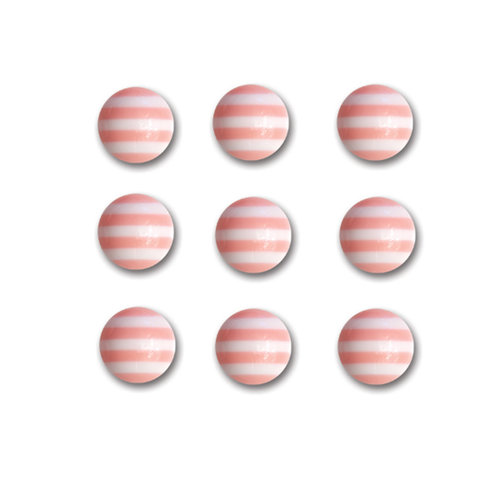 Queen and Company - Candy Shoppe Collection - Self Adhesive Candy Stripers - Round - Cotton Candy