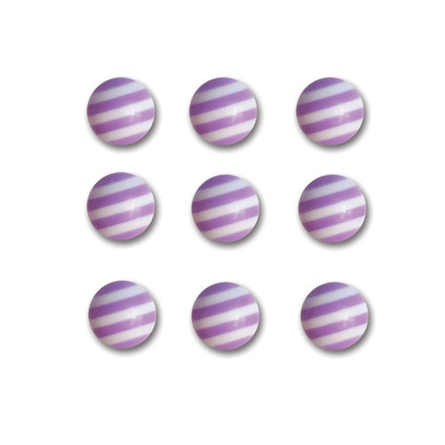 Queen and Company - Candy Shoppe Collection - Self Adhesive Candy Stripers - Round - Grape Ape