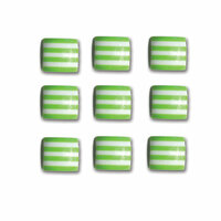 Queen and Company - Candy Shoppe Collection - Self Adhesive Candy Stripers - Square - Kiwi Kiss