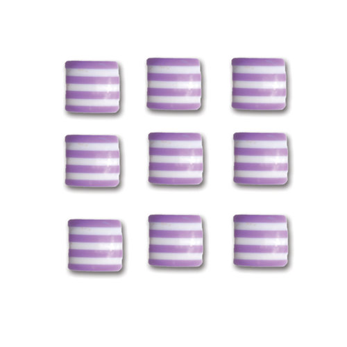 Queen and Company - Candy Shoppe Collection - Self Adhesive Candy Stripers - Square - Grape Ape