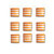 Queen and Company - Candy Shoppe Collection - Self Adhesive Candy Stripers - Square - Orange Crush