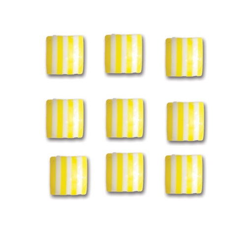 Queen and Company - Candy Shoppe Collection - Self Adhesive Candy Stripers - Square - Lemon Drop