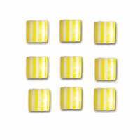 Queen and Company - Candy Shoppe Collection - Self Adhesive Candy Stripers - Square - Lemon Drop