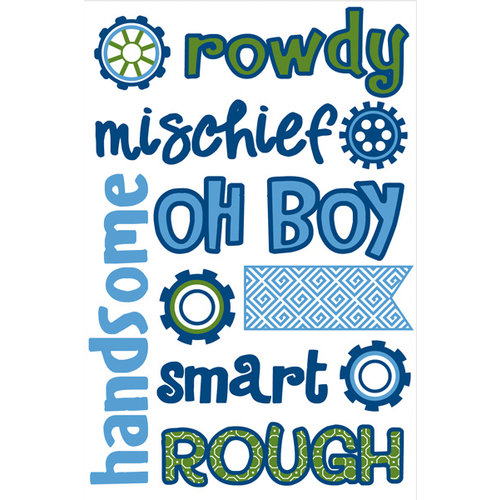 Queen and Company - Self Adhesive Chipboard Stickers - Boy